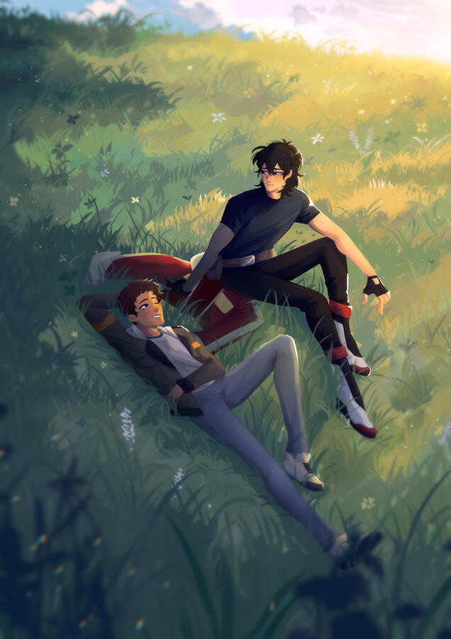 Lance and Keith form "voltron legendary defender".