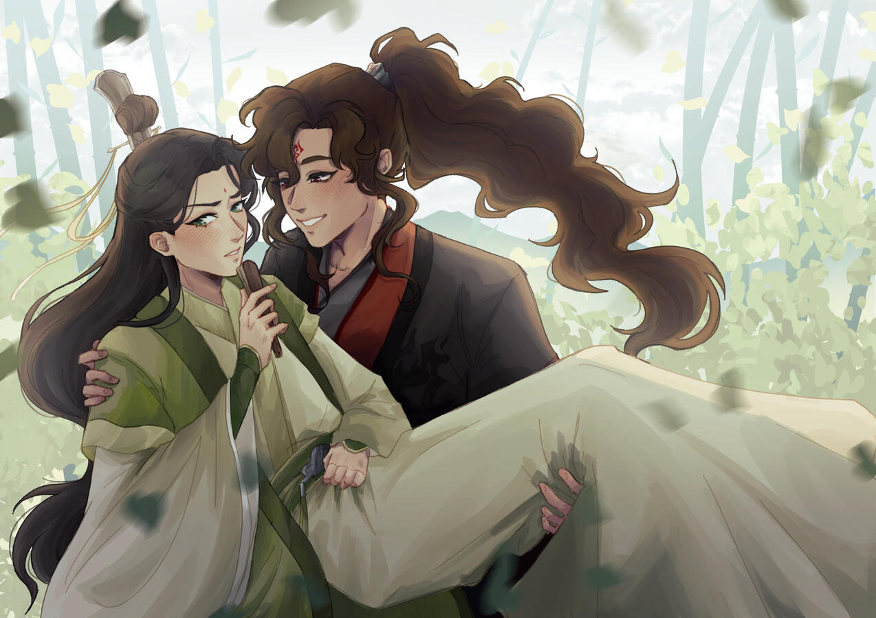 Luo Binghe and Shen Qingqiu from the novel series &quot;Scum villains self saving system&quot;.