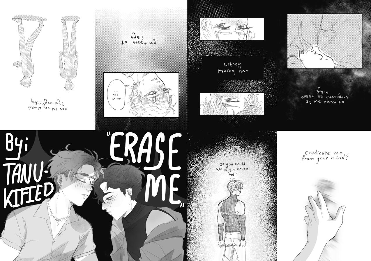 Comic made to print as a small folded paper zine featuring my original characters.