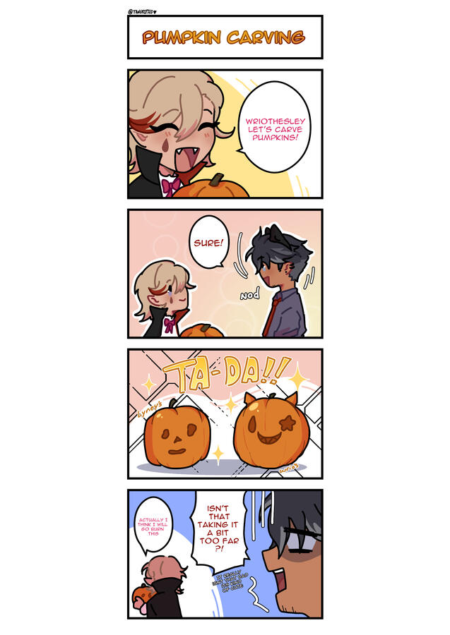 Japanese 4-koma styled comic done for the "wrioney week 2024" ship week event.